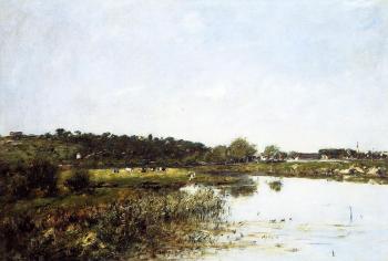 Eugene Boudin : The Banks of the Touques III